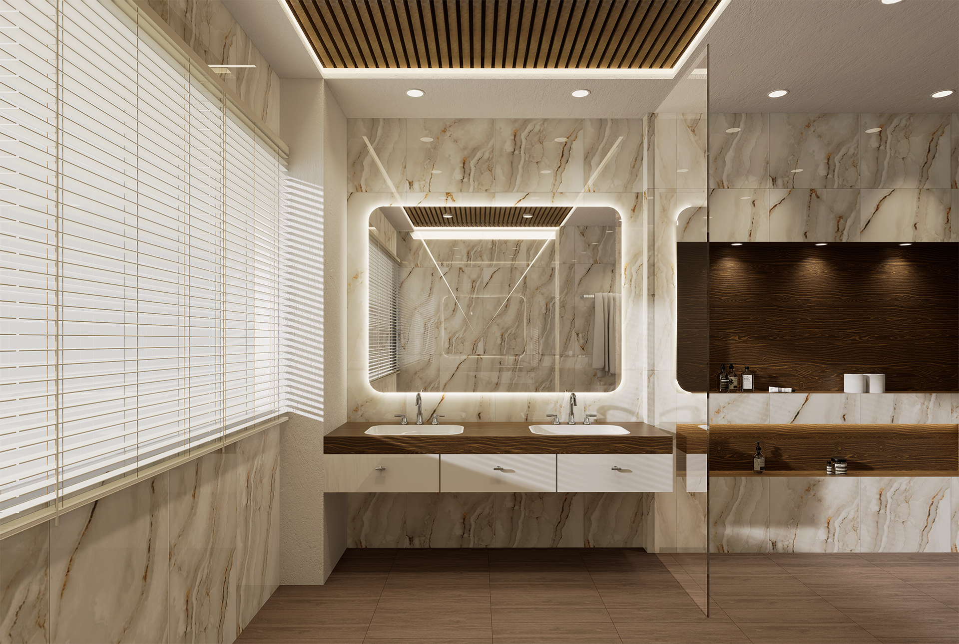 Primestone White Onyx installed application