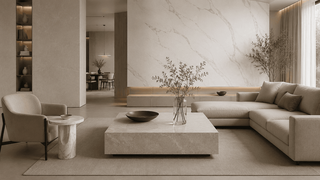 Kombinasi Sintered Stone dan Marmer untuk Interior Luxury